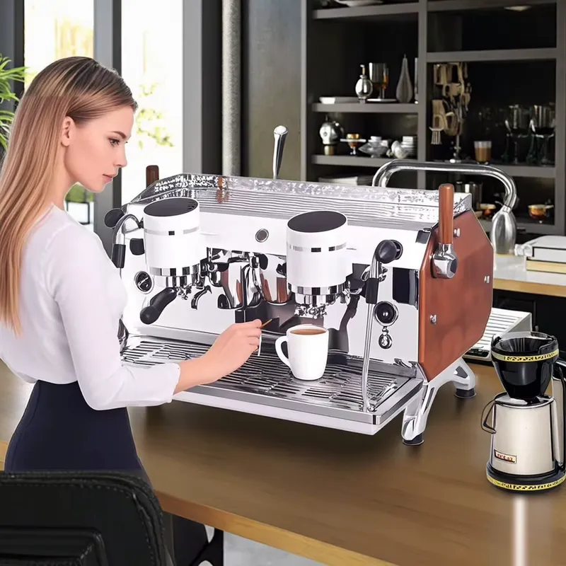 Espresso Machine Semi Auto - Mehrzweck-Halbautomatische 2-Gruppen-Multiboiler-Espressomaschine für Gewerbliche Nutzung in