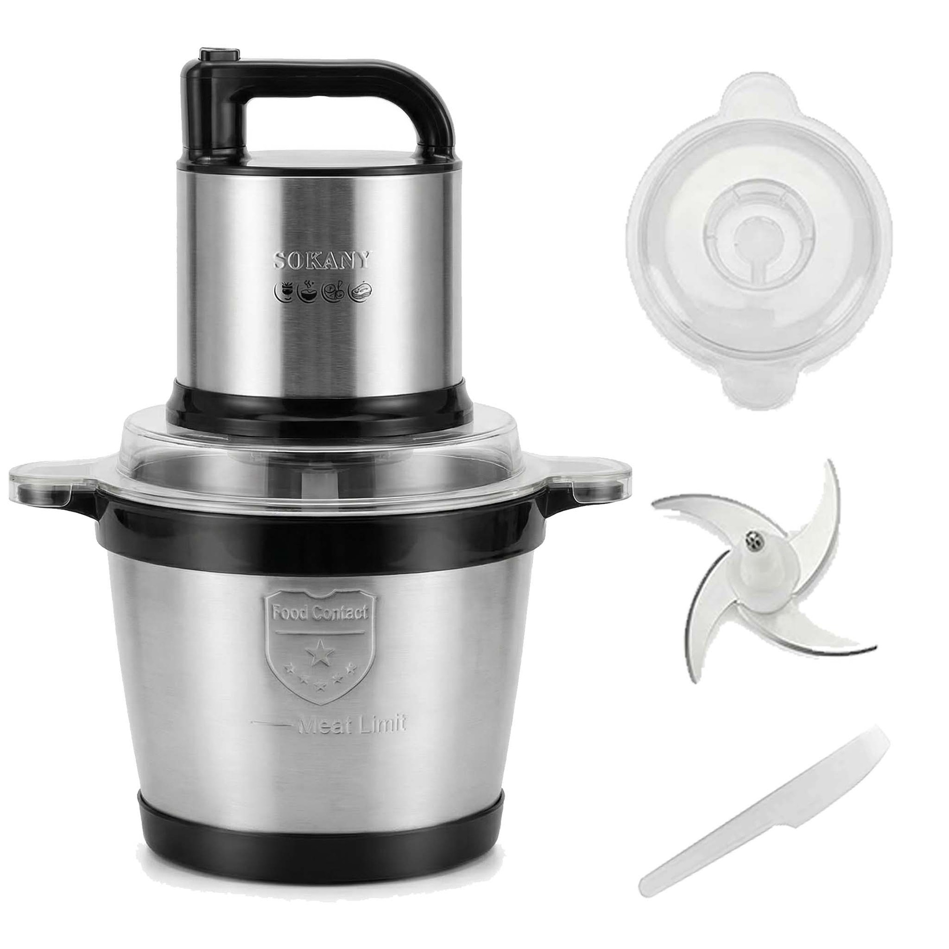 Food Processor Large - Grenzüberschreitender europäischer Standard 4L Edelstahl 800W