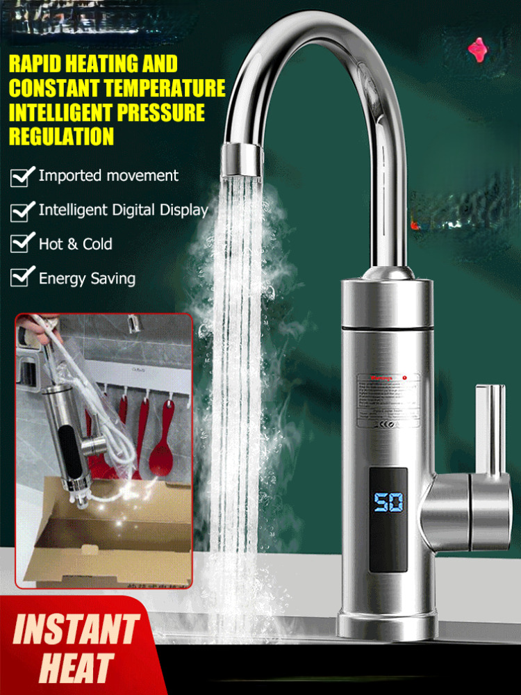 Kitchen Appliances And Utensils - Elektrischer Badezimmer-Wasserhahn Schnellheizender Küchen- und Badezimmer-Duscharmatur