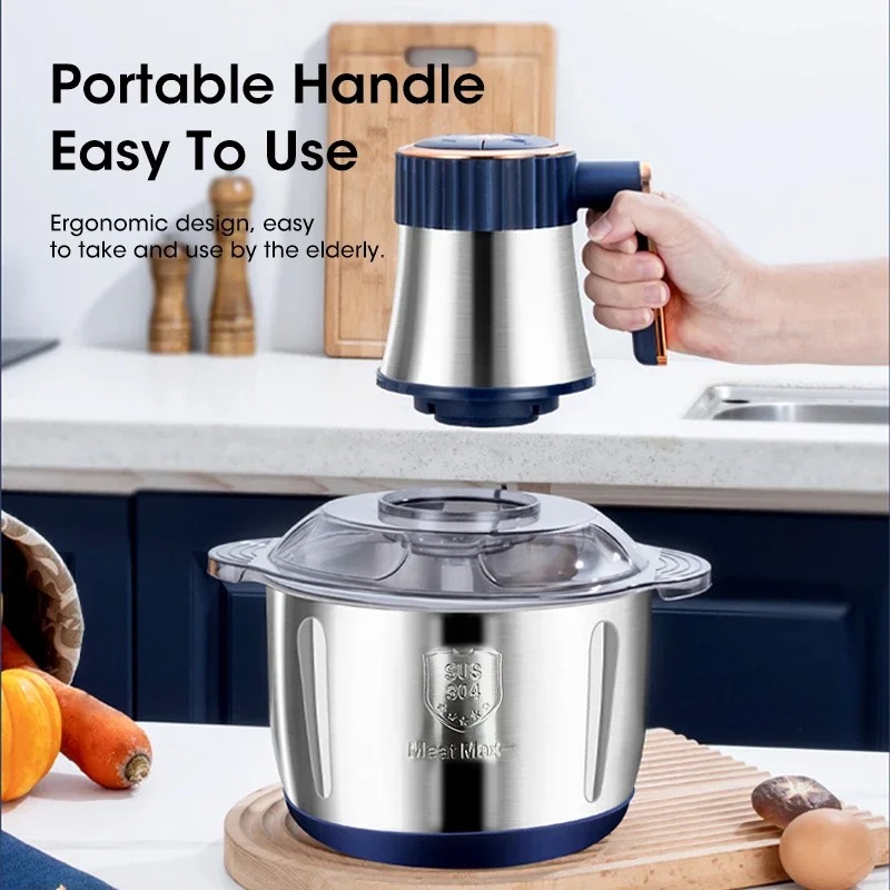 Food Processor Large - 5L Elektrische Fleischmühle mit Großer Kapazität