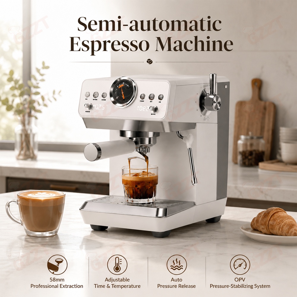 GZZT CM2250 Halbautomatische E – Espresso Machine Semi Auto Bewertung und Preis