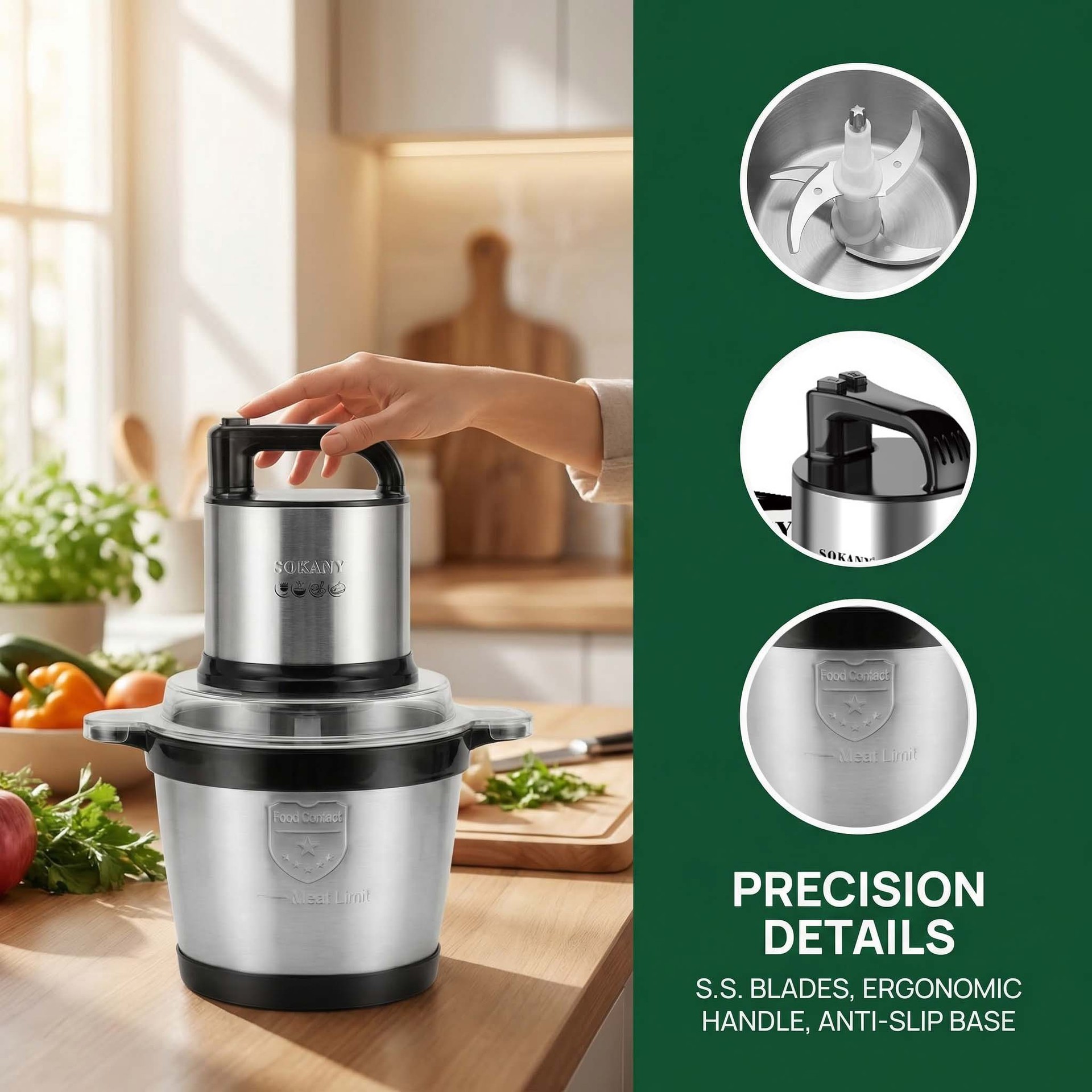 Grenzüberschreitender europäis – Food Processor Large Bewertung und Preis