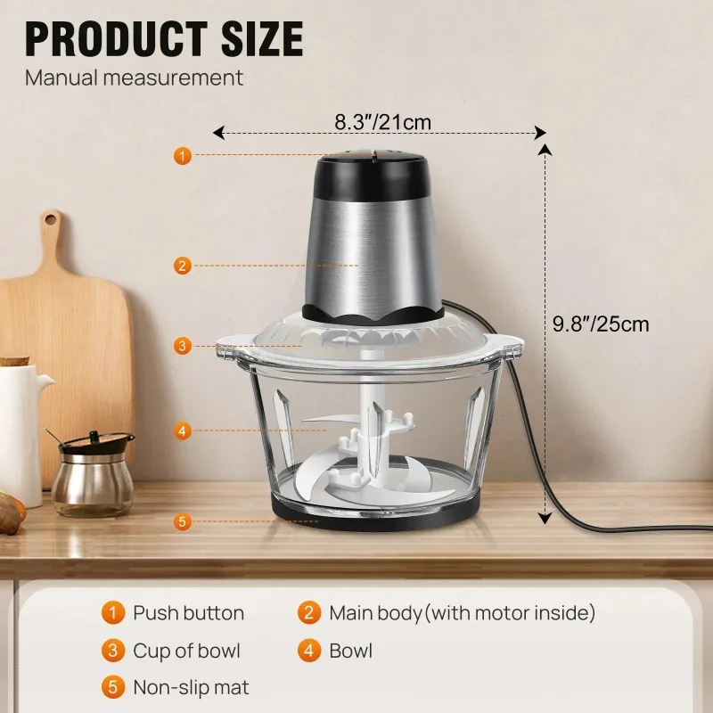 2L Elektrische Fleischmühle, L – Food Processor Large Bewertung und Preis